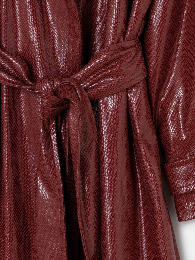 Dalia Burgundy Trench